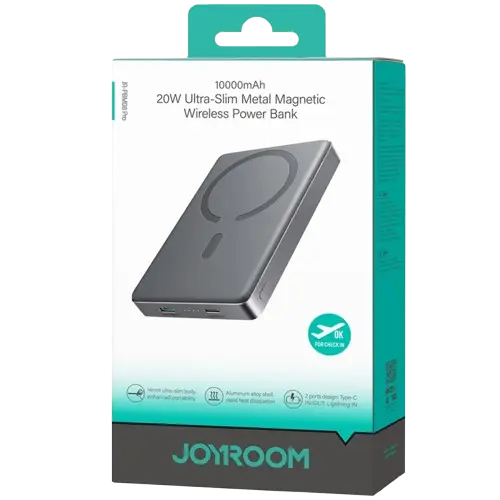 Baterie Externa Wireless, Joyroom (PBM08 Pro) 20W, 1xUSB-C, 1xUSB, PD, QC3.0, Ultra Subtire